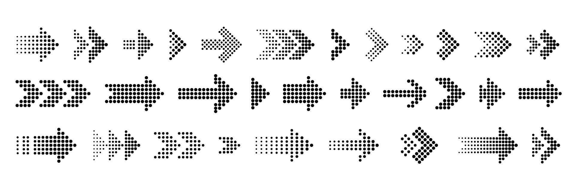 A set of black and white dots on a white background vector
