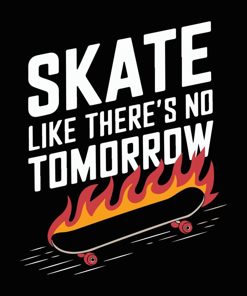 Action-Packed Skateboarding T-Shirt Design Perfect for Skater Boys and Girls vector