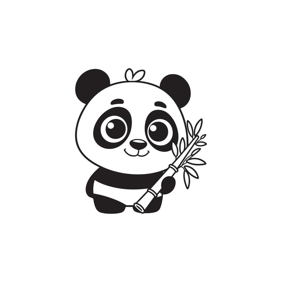 Playful Panda Art vector