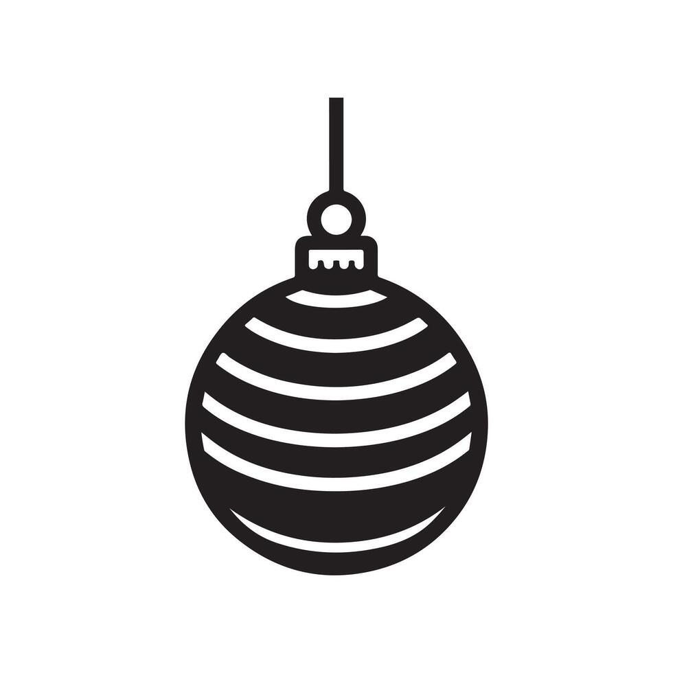 Christmas Ornament Silhouettes in Black and White Style vector