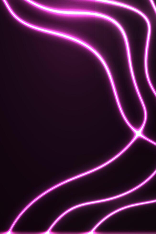 Hot neon flowing frame background glowing futuristic vector