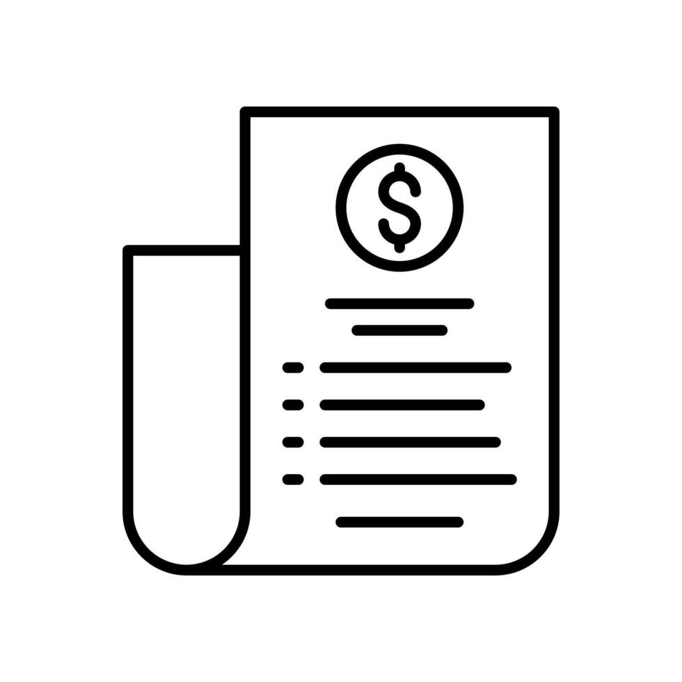 Invoice icon or payment bill receipt vector