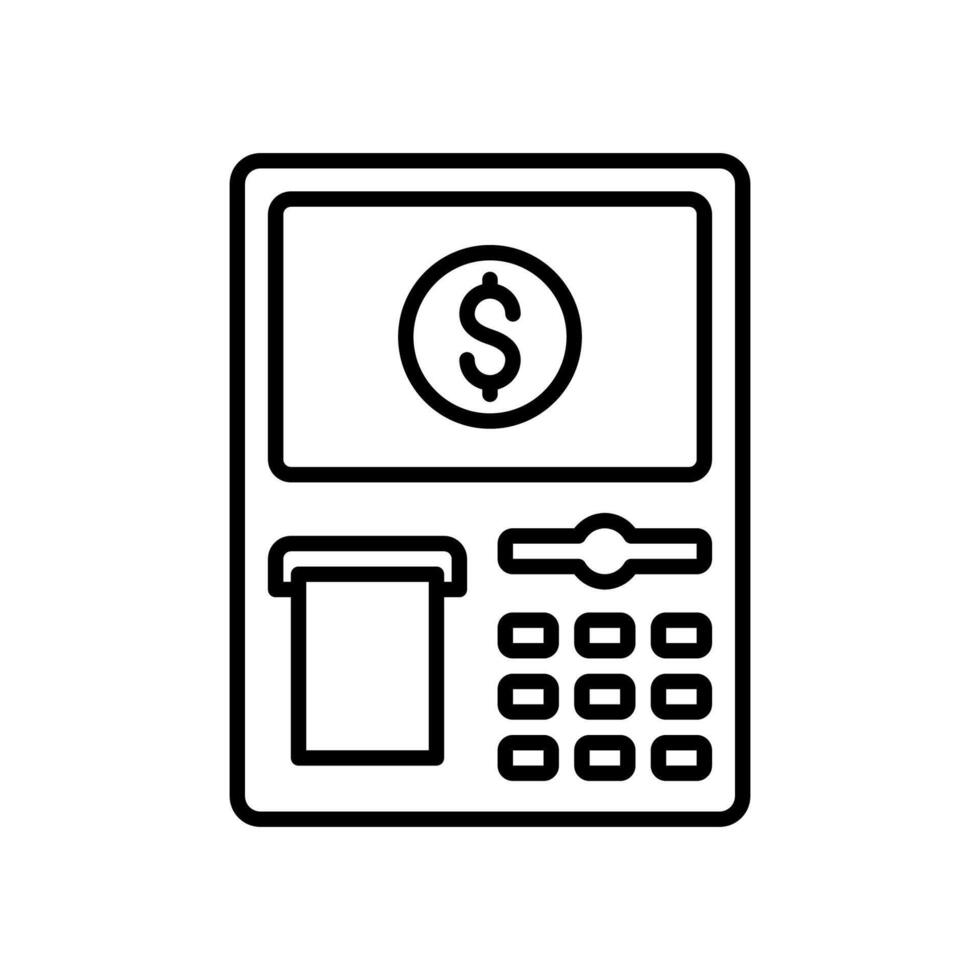 ATM machine icon for financial transactions vector