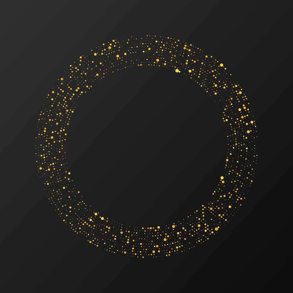 Abstract gold glowing halftone dotted background vector