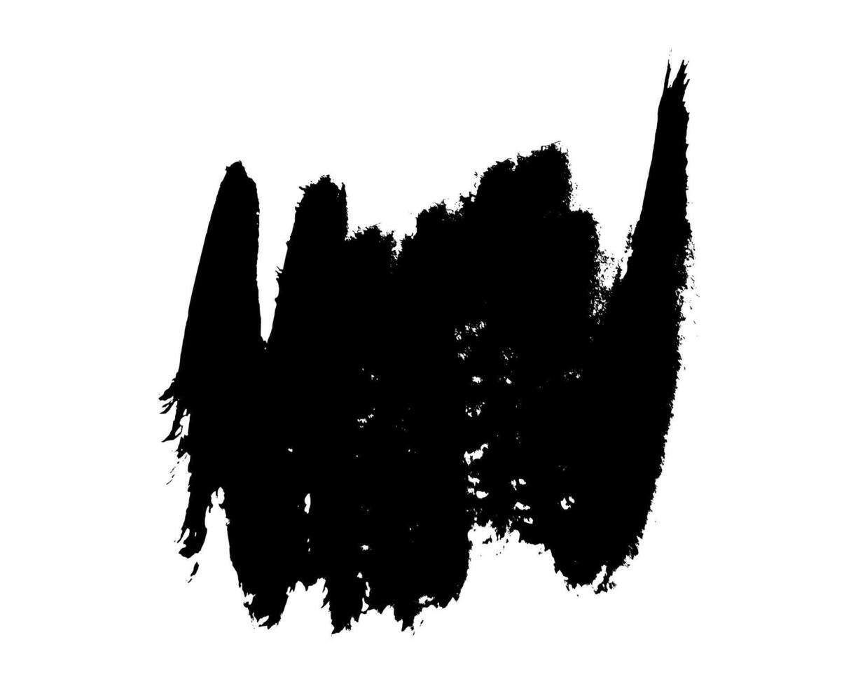 Black brush stroke on white background vector