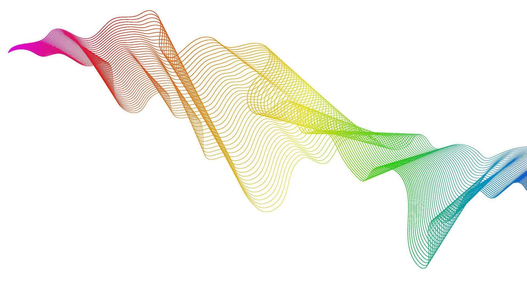 Abstract backdrop with wave gradient lines vector