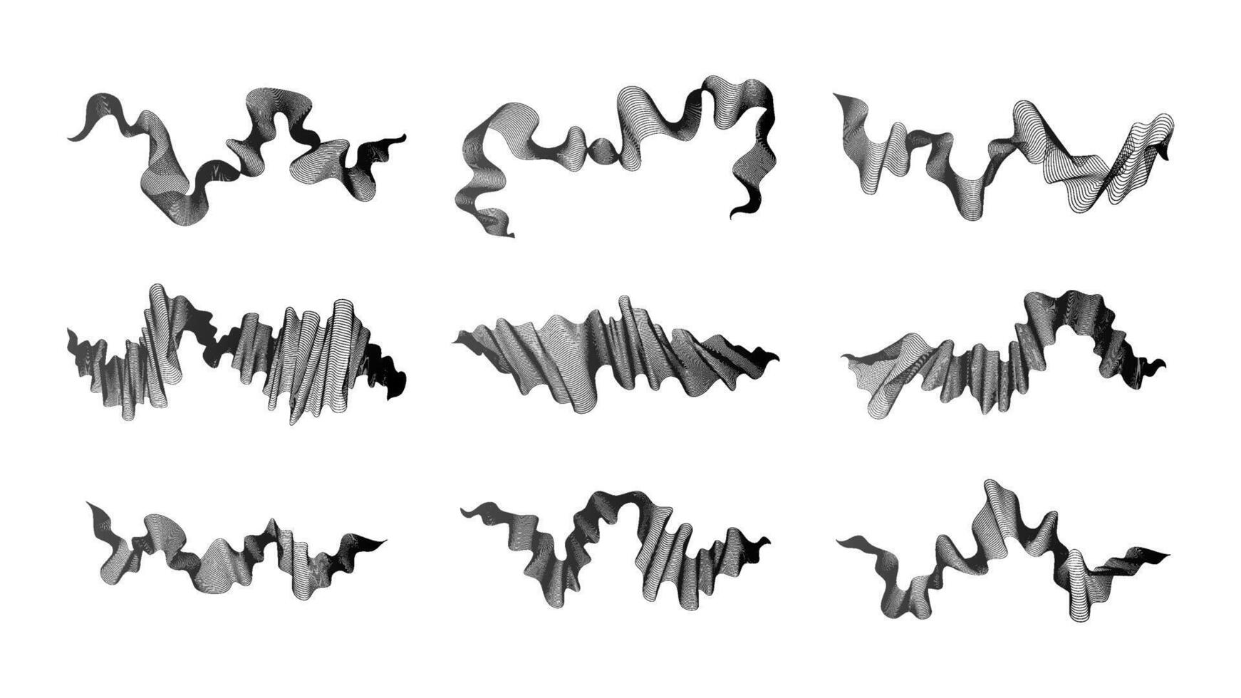 Abstract backdrop with dark wave gradient lines vector