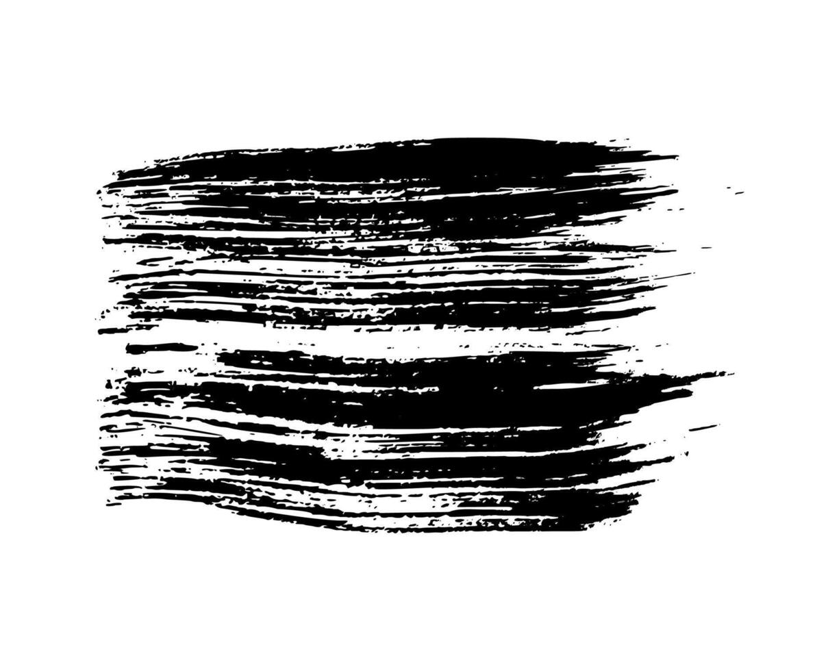 Black brush stroke on white background vector