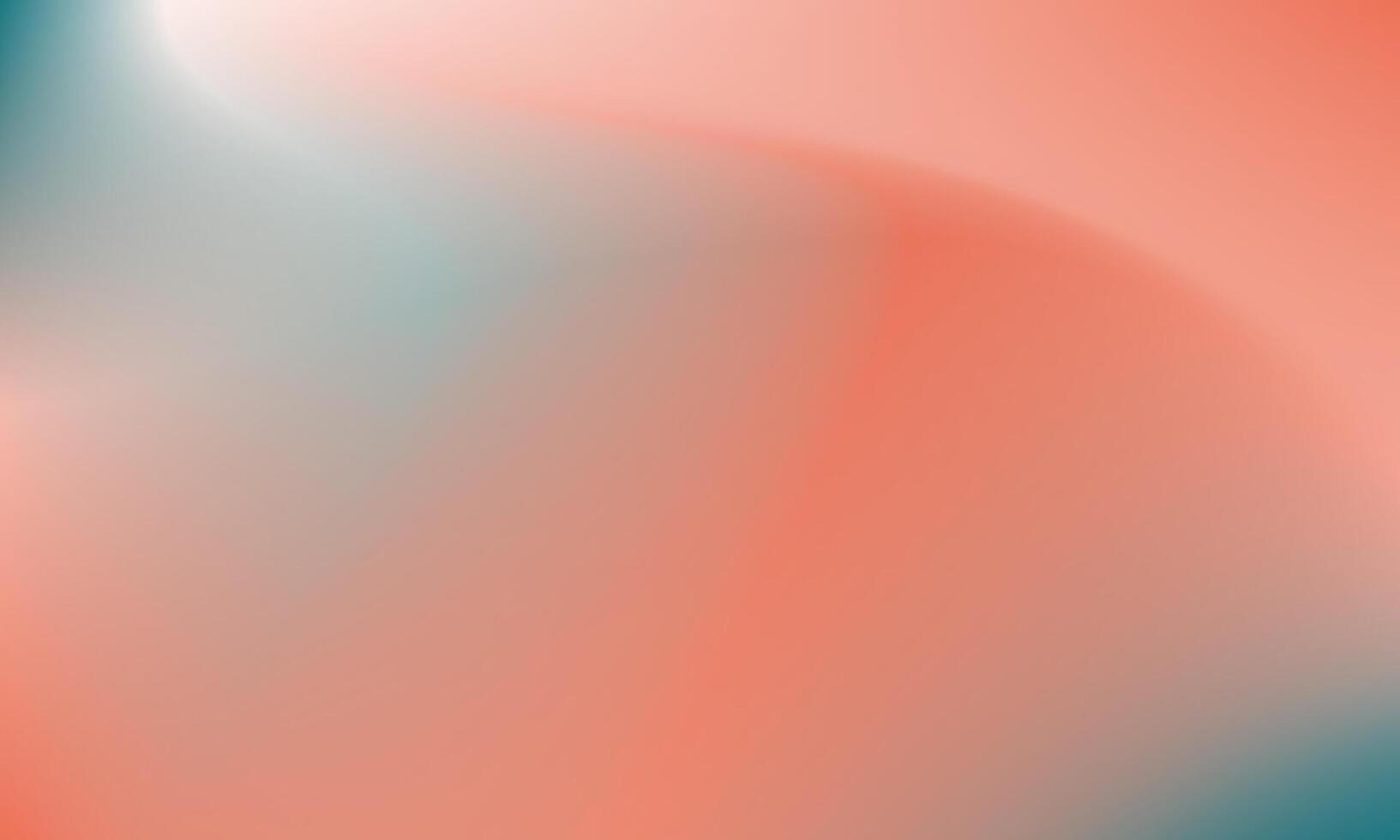 A radiant gradient background featuring coral orange and teal blue, blending with soft curves and a luminous white highlight. Perfect for sleek, modern, and artistic projects. vector