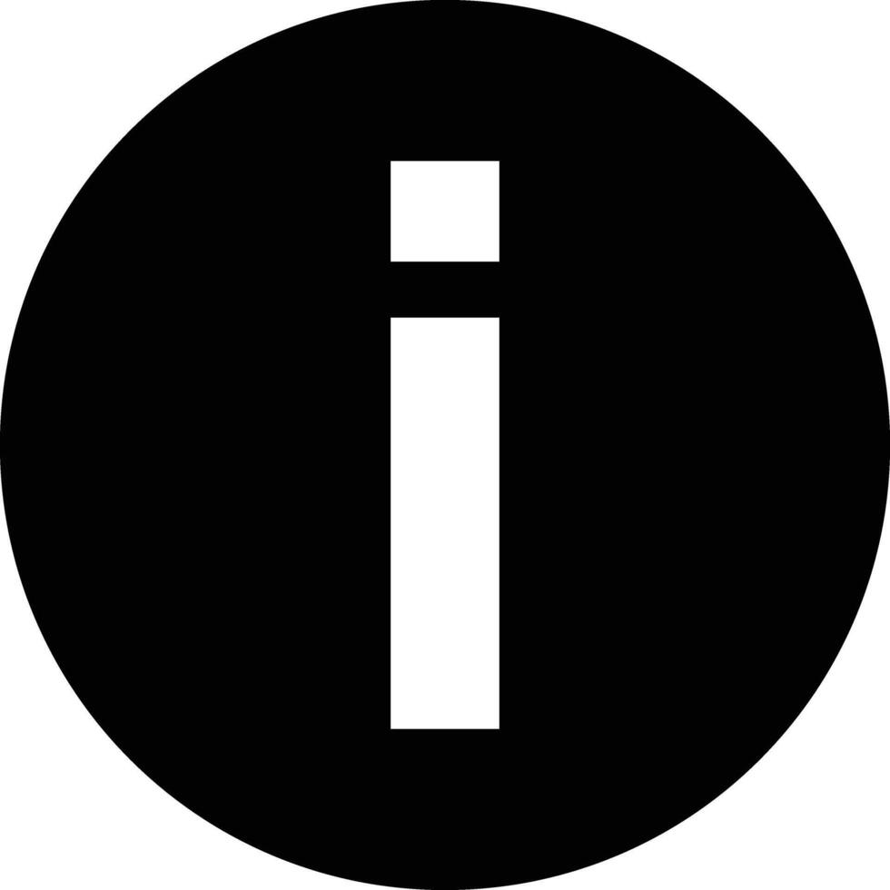 Flat Style Information Icon Representing Help or Guidance in Digital Interfaces vector