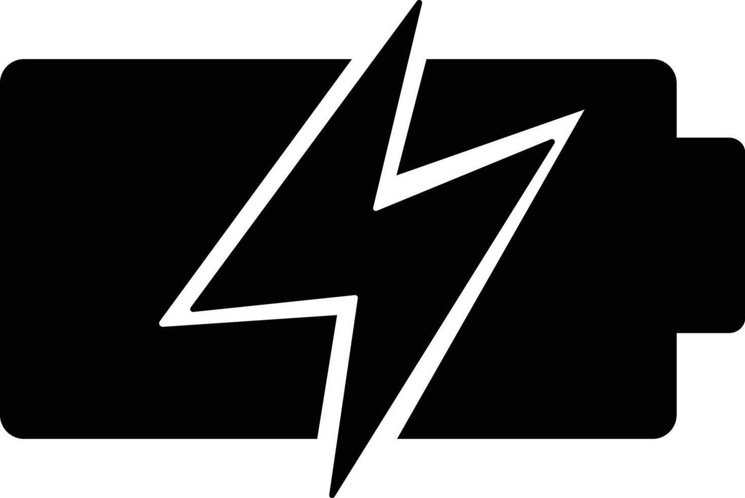 Minimalist Lightning Energy Icon on Clean White Background vector