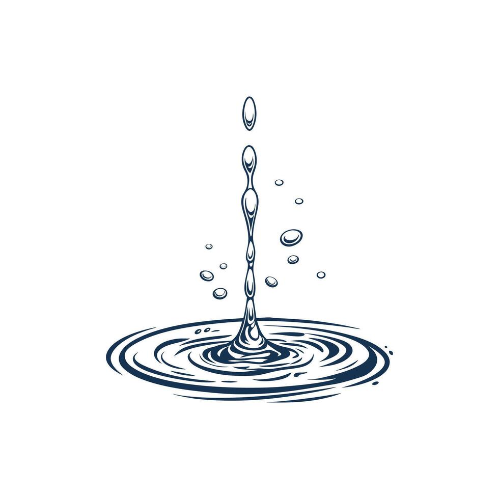 Water splash illustration vector