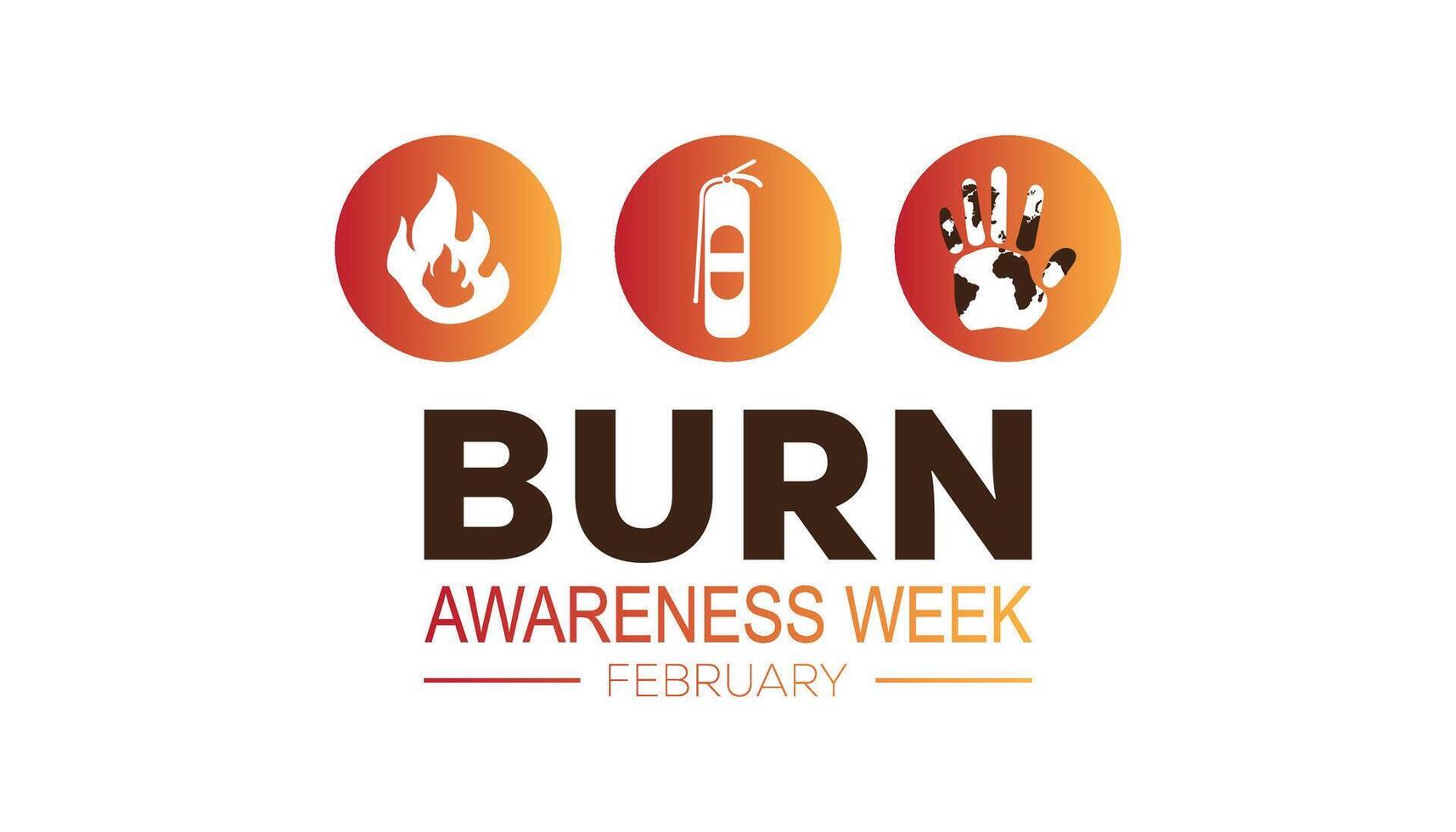 Burn Awareness Week creative concept design. template for banner, greeting card, poster, prints, social media, flyer ,with background. vector