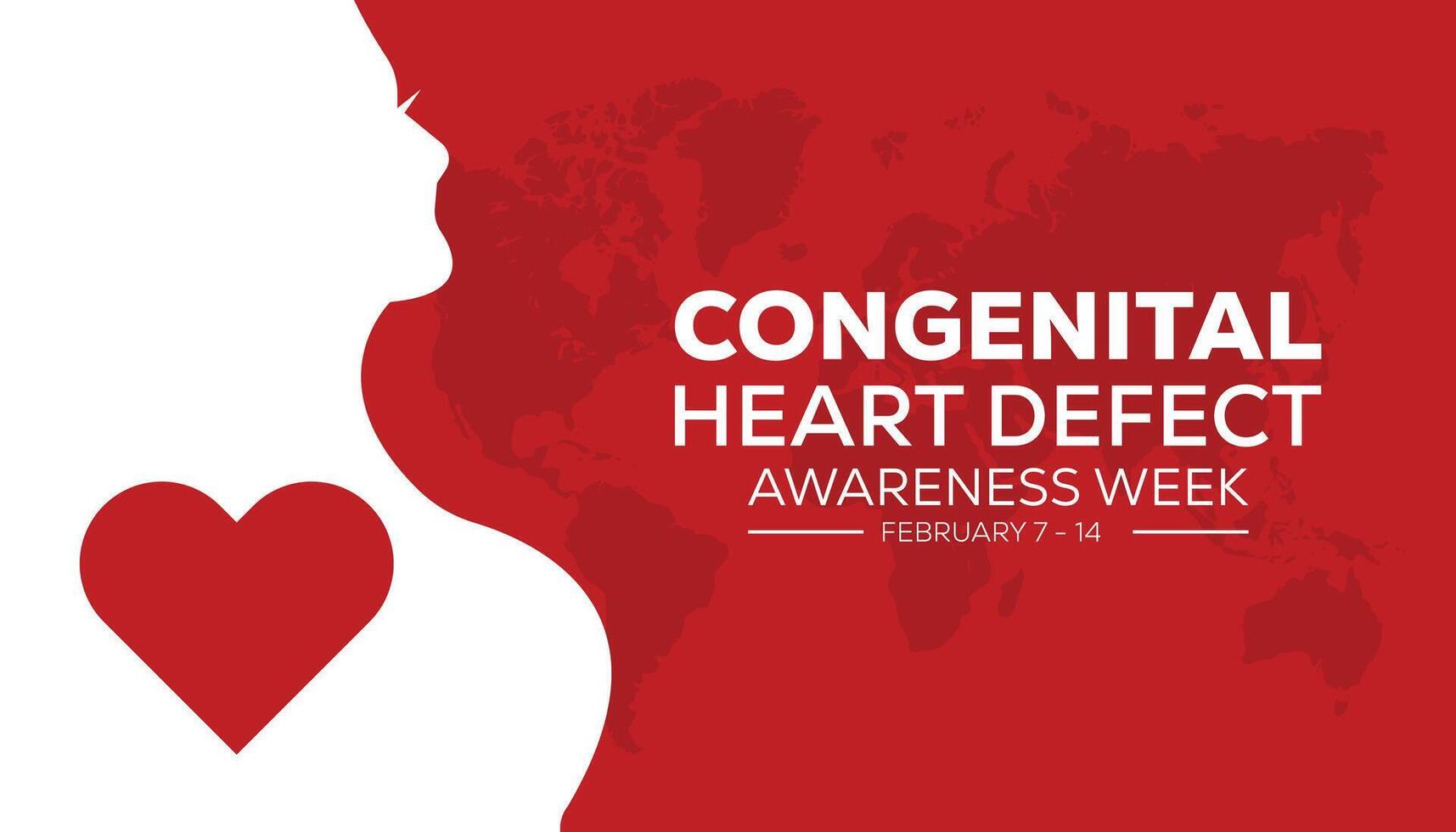 Congenital Heart Defect Awareness Week creative concept design. template for banner, greeting card, poster, prints, social media, flyer ,with background. vector