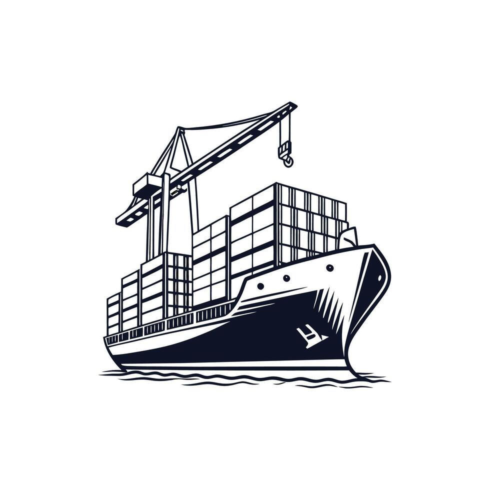 A logo for a shipping company vector