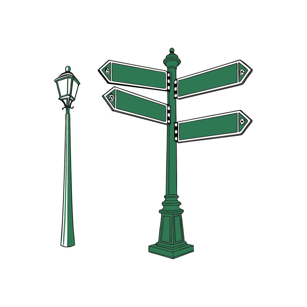 Street sign illustration vector