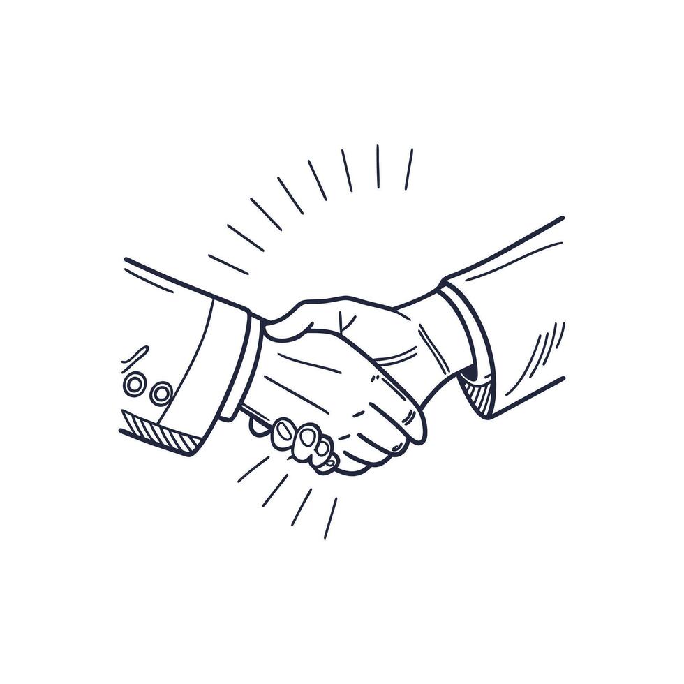 Handshake illustration icon vector