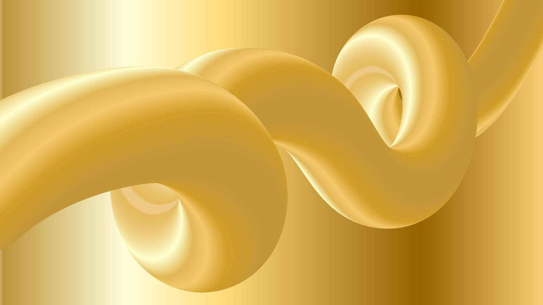 Smooth Golden Metallic Abstract Luxury Wallpaper Fluid Shape vector