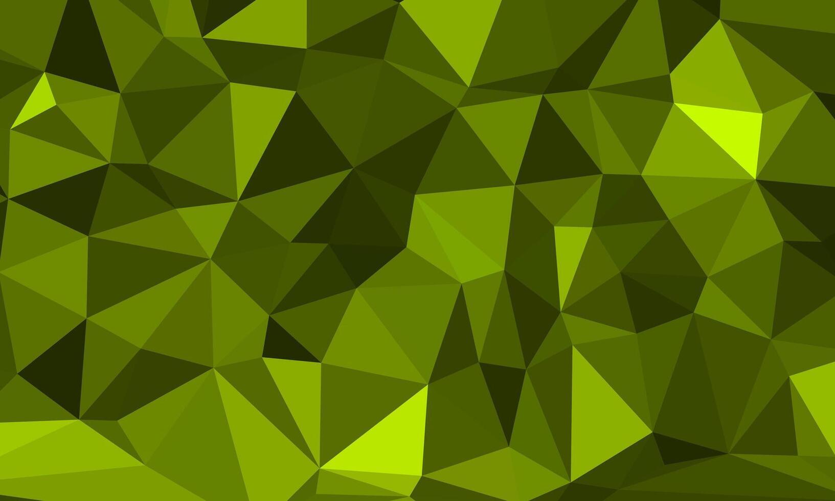 Dark green and yellow triangle mosaic texture. irregular geometric triangle pattern vector