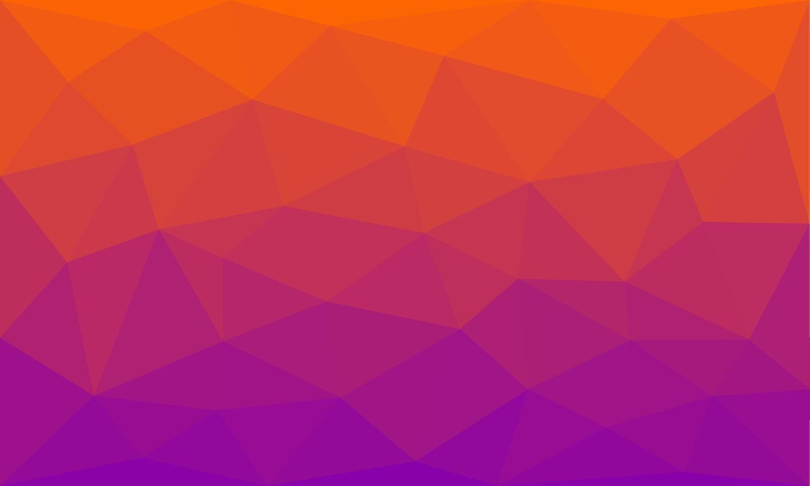 Abstract geometric triangle pattern background. Modern low polygon shapes with magenta and orange gradient texture vector