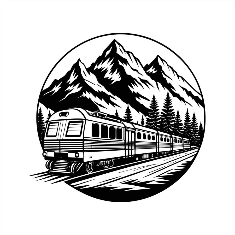 MOUNTAIN VOYAGER TRAIN vector