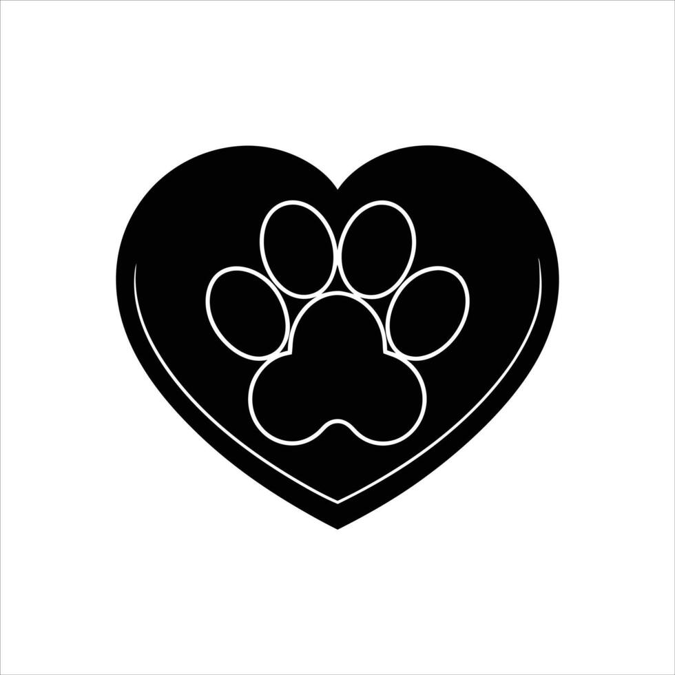 Friend Paw Heart Earrings vector