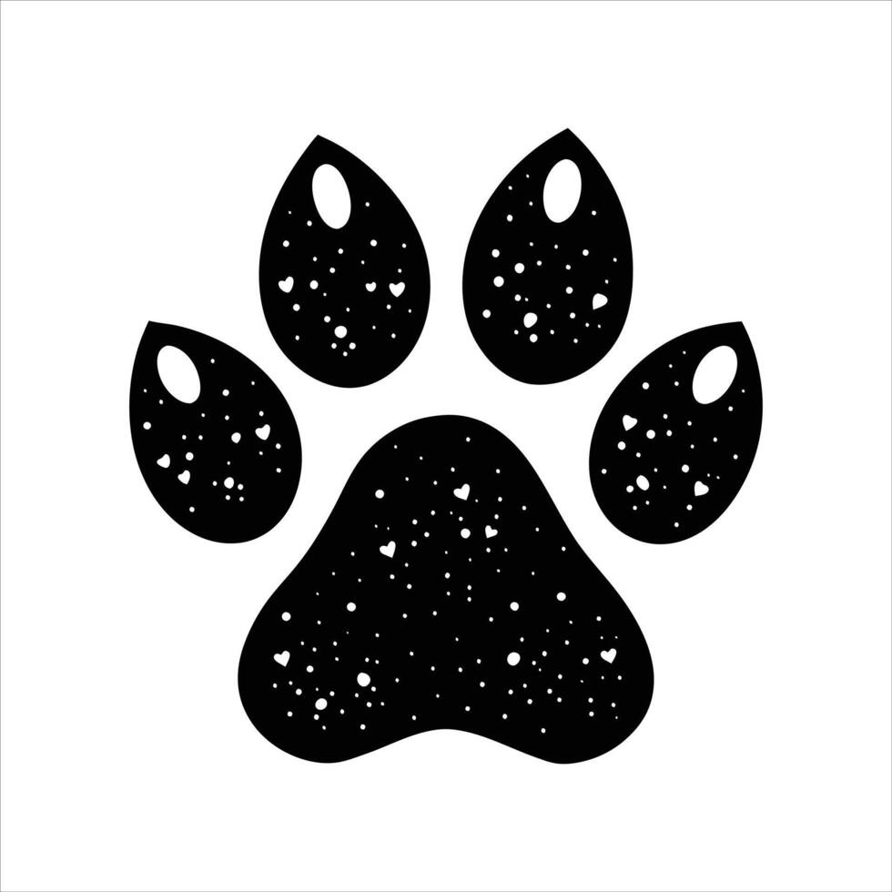 Cute Paw Heart vector