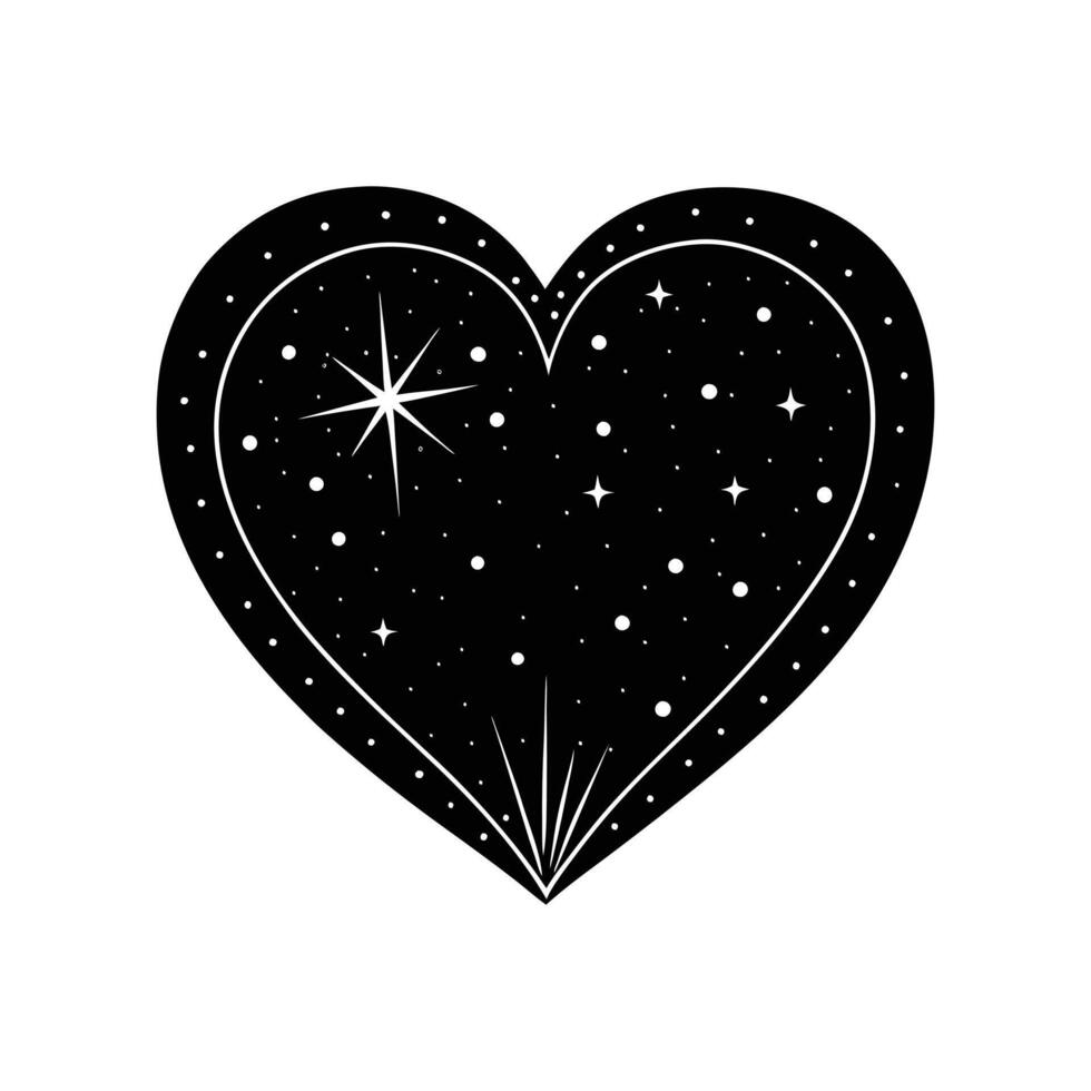 Heart with sparkle vector