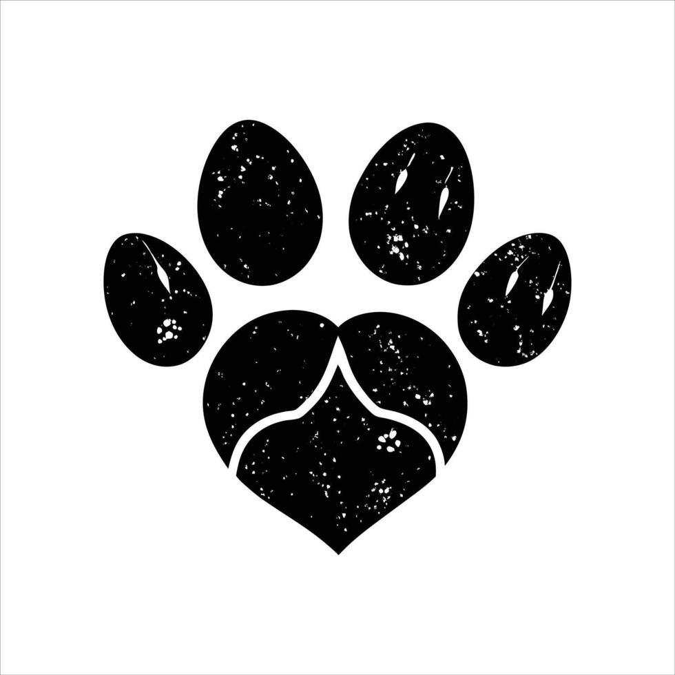 Dog Paw Silhouette vector