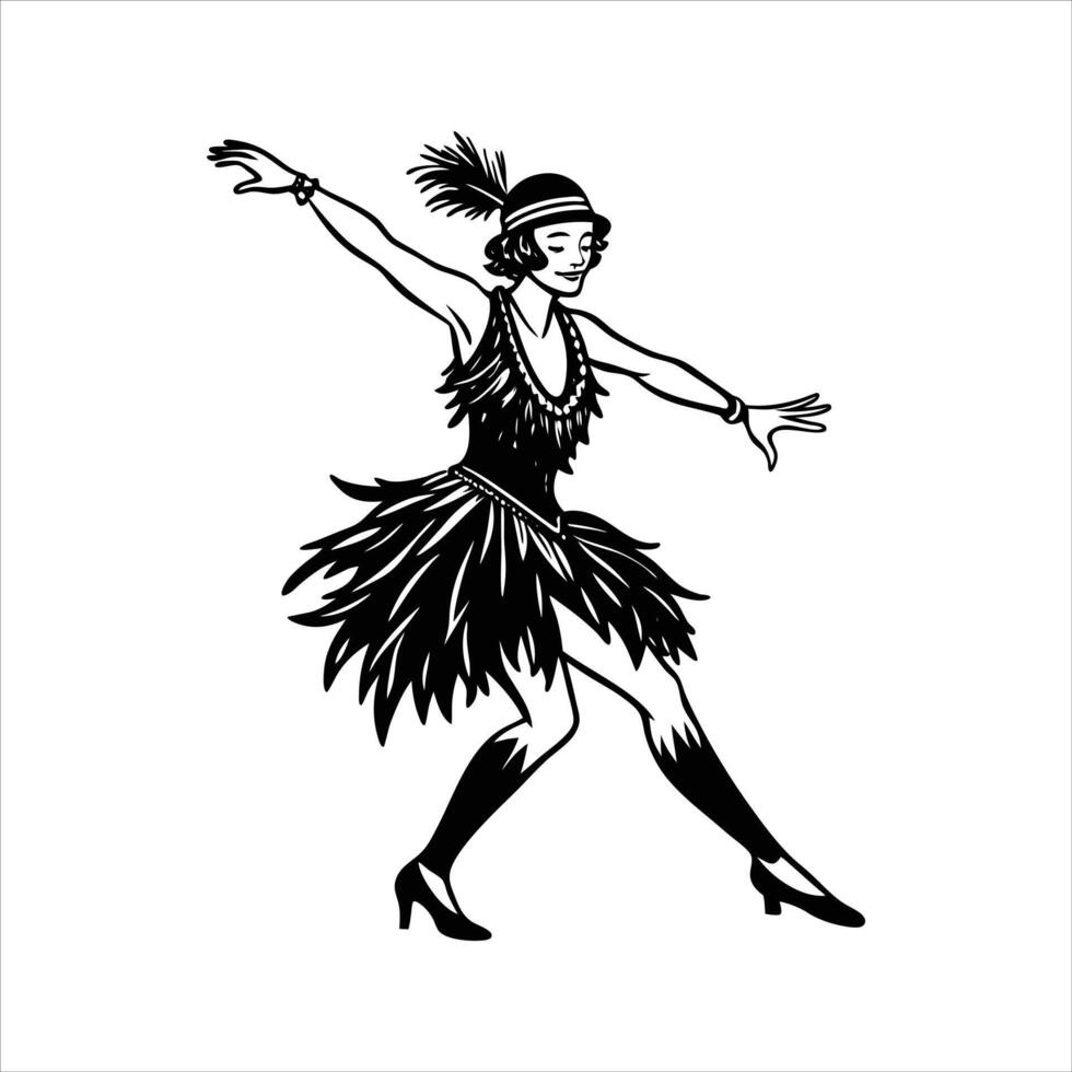 Jazz Dancing Girl vector