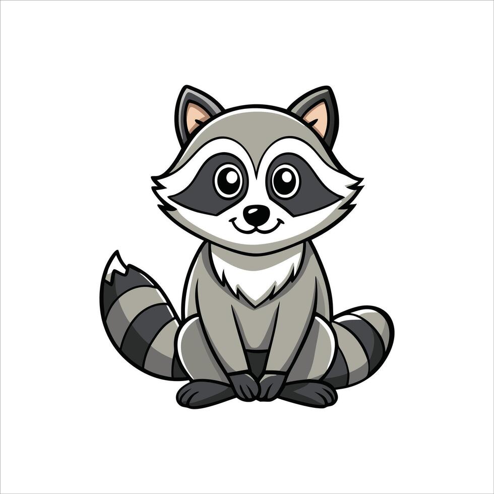Raccoon Sitting Vectors
