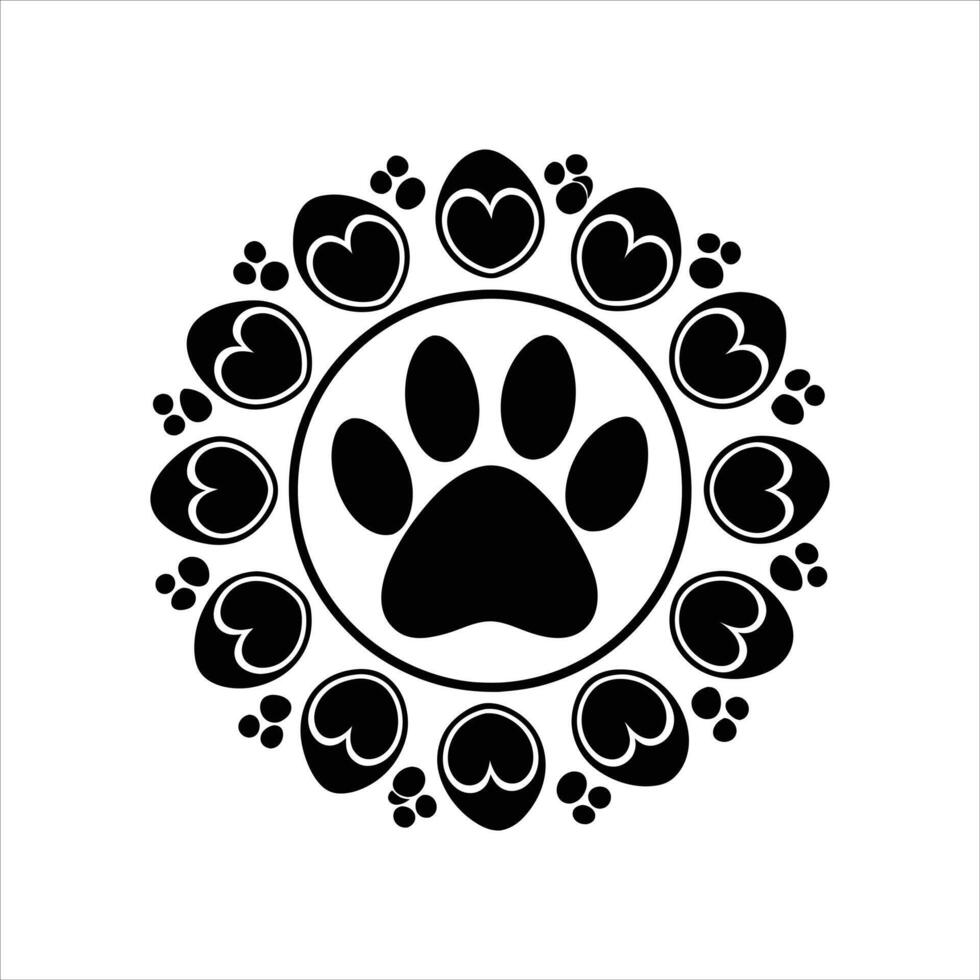 Dog Paw Art vector