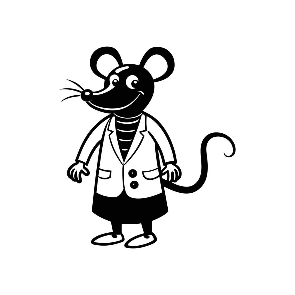Cute Medical Mouse Character Design for Kids vector