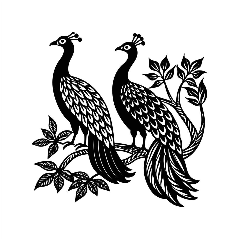 Indian Peafowl Vectors
