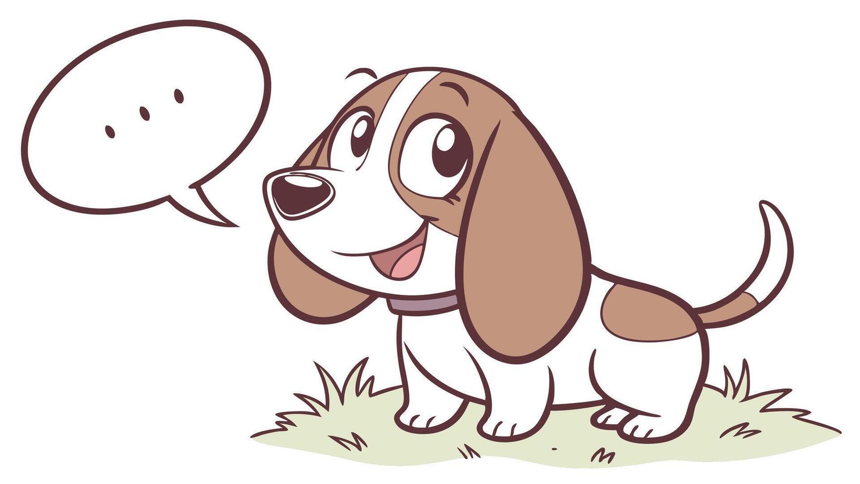 A cartoon dog with a speech bubble vector
