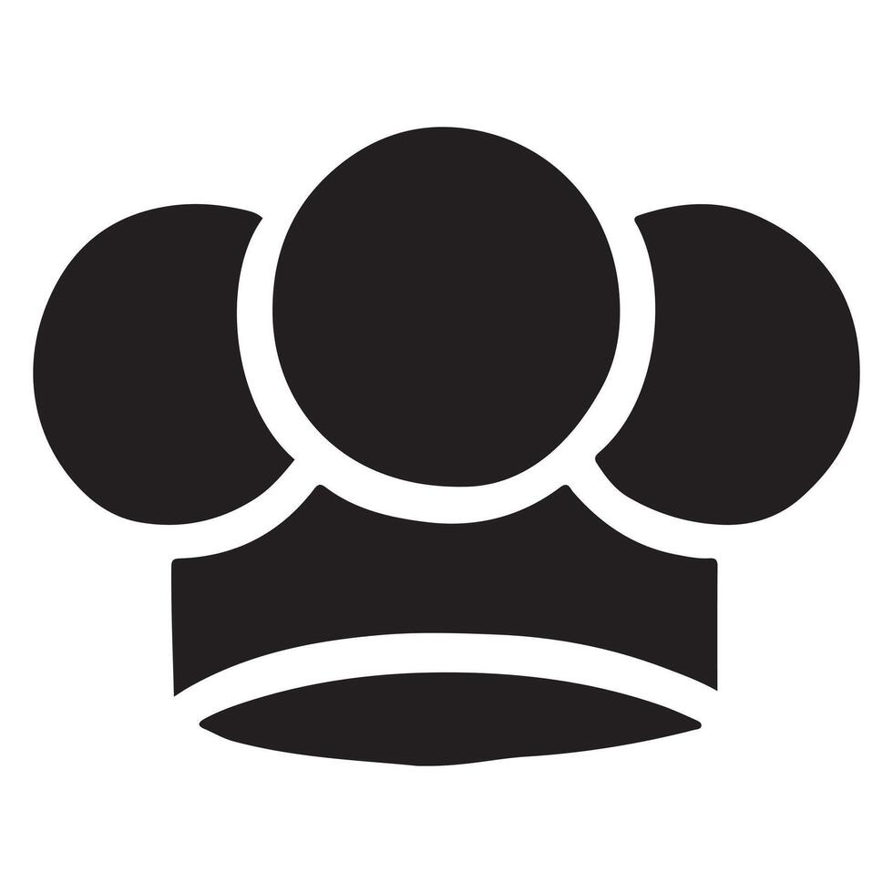 A Simple Silhouette Illustration of a Chef's Hat vector