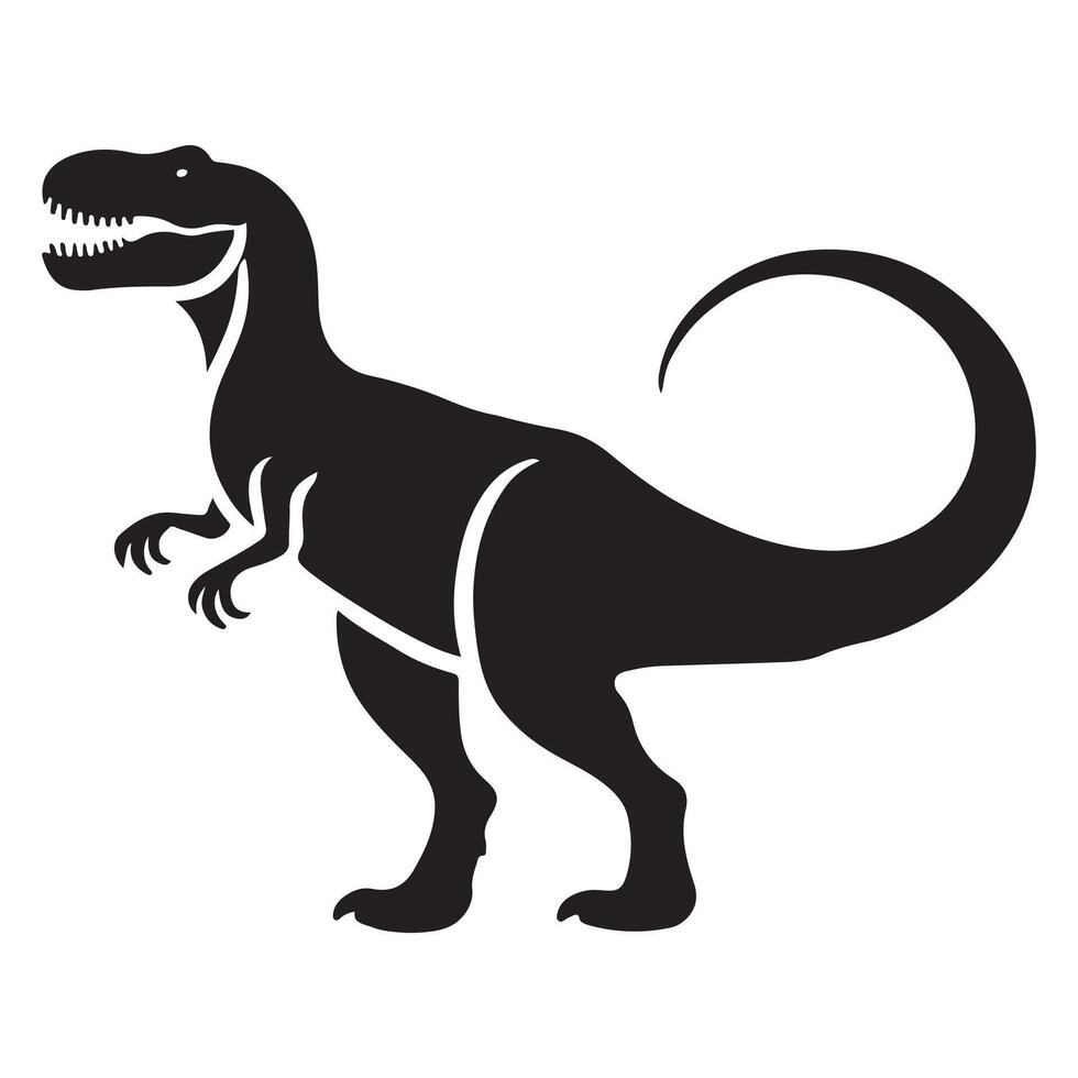 Tyrannosaurus Rex Dinosaur Silhouette Art vector