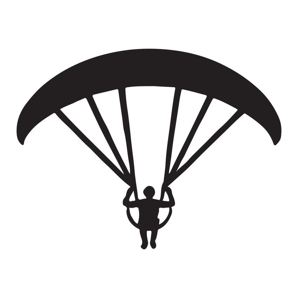 Paragliding Silhouette Illustration Graphic vector