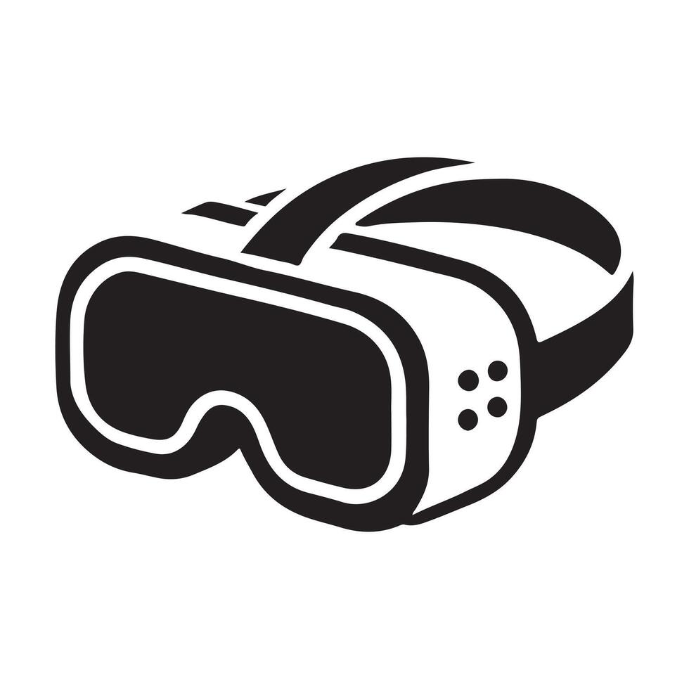 VR Headset Silhouette Icon Illustration vector