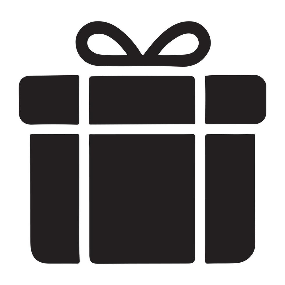 Gift Box Silhouette Icon Design for Graphics vector