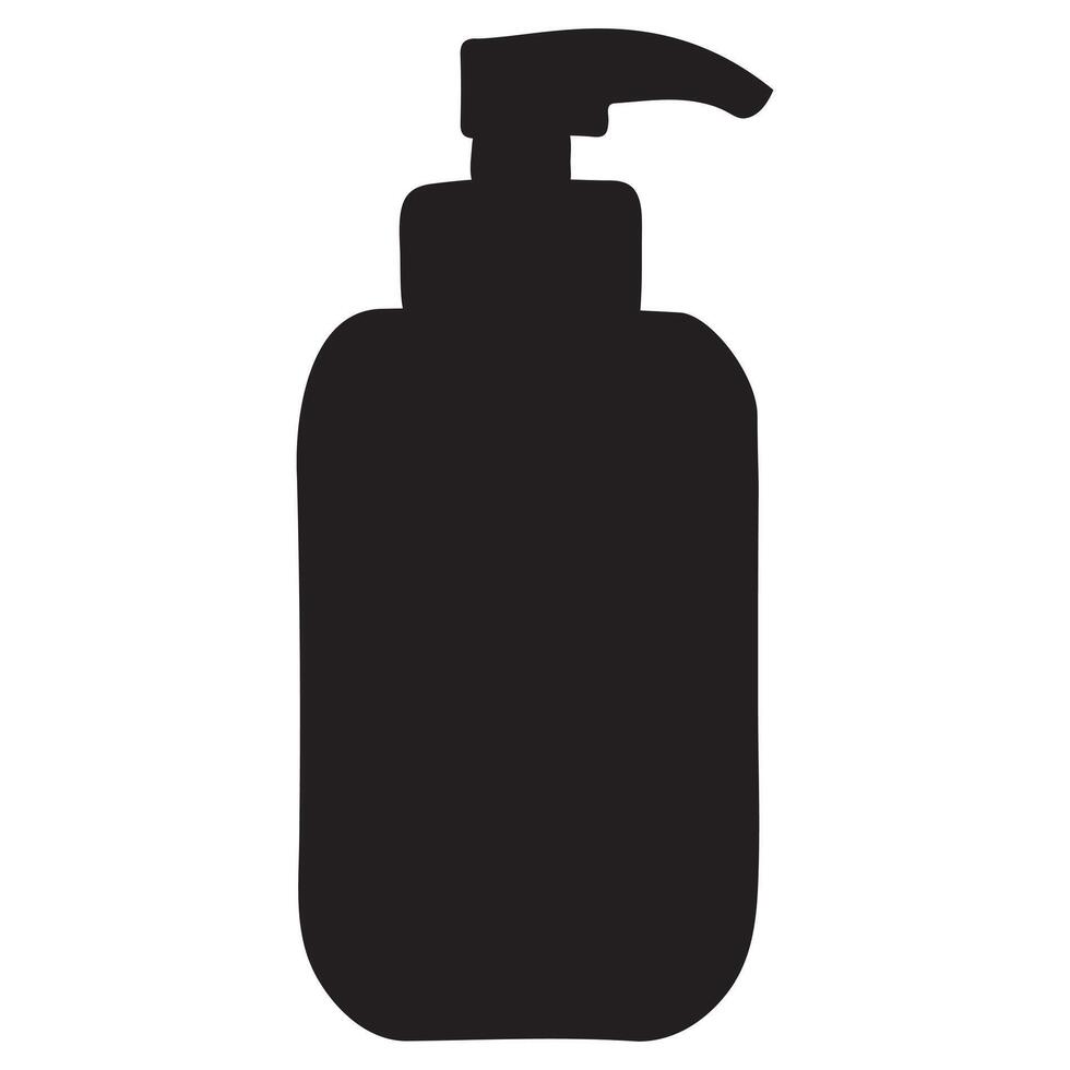 Black Silhouette of a Pump Bottle Dispenser vector