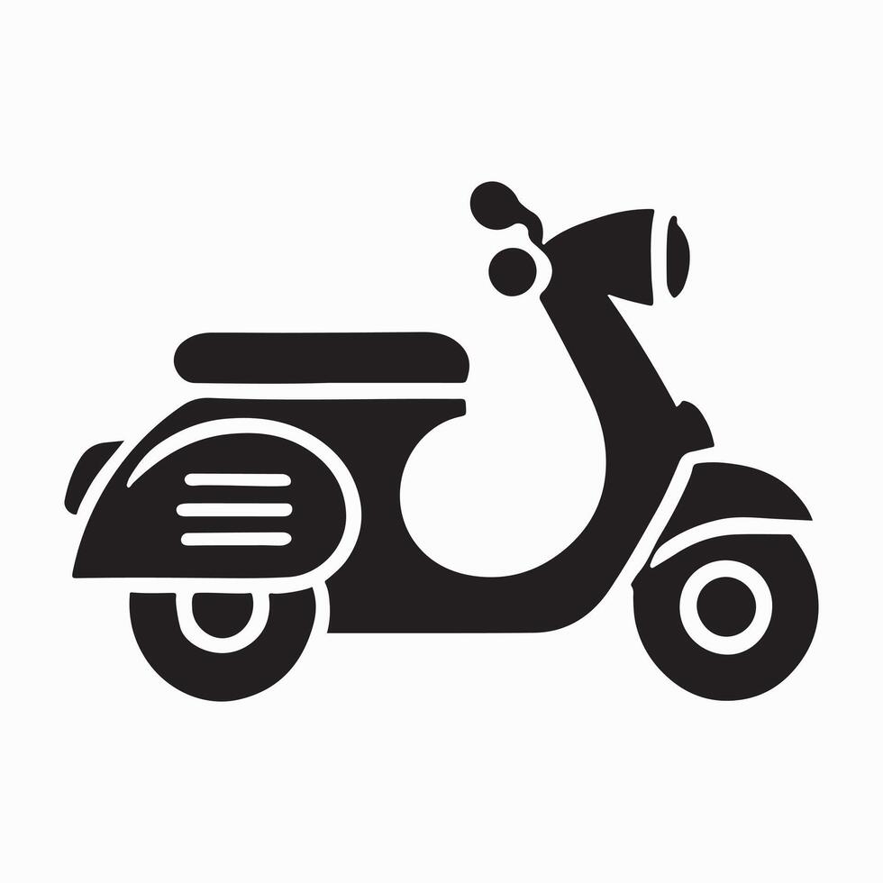 Stylish Scooter Silhouette Illustration for Design Projects vector