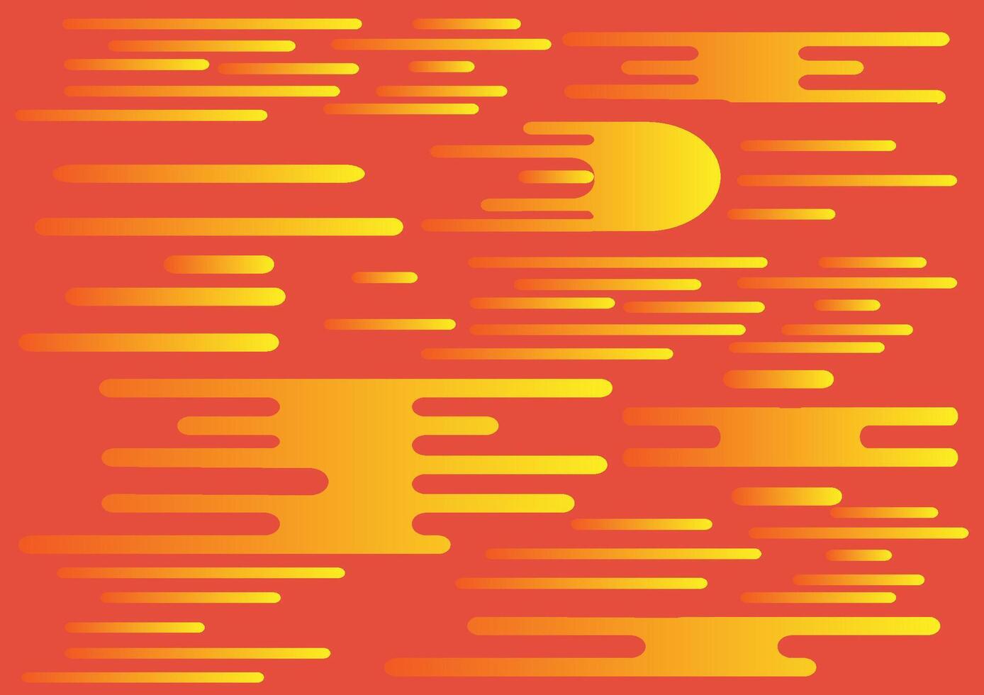 Abstract illustration of orange gradient background with moving shapes. vector