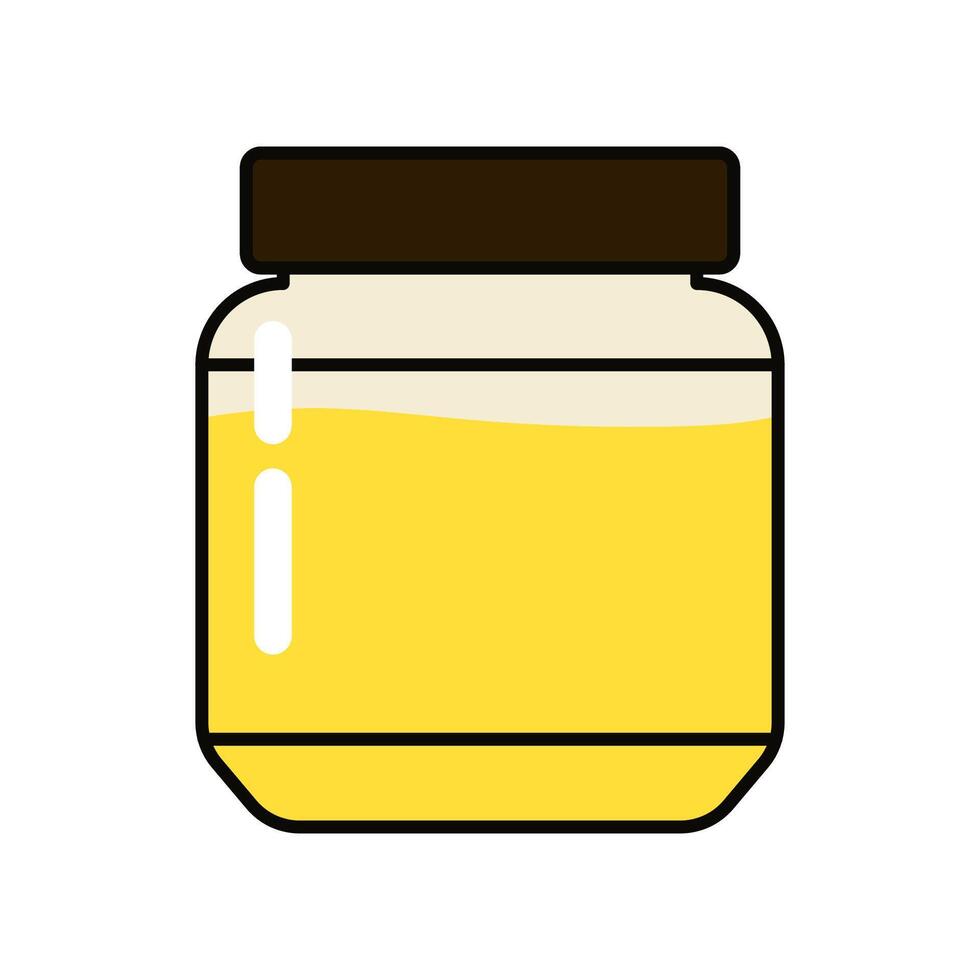 Honey jar cartoon . free space for text. wallpaper. vector