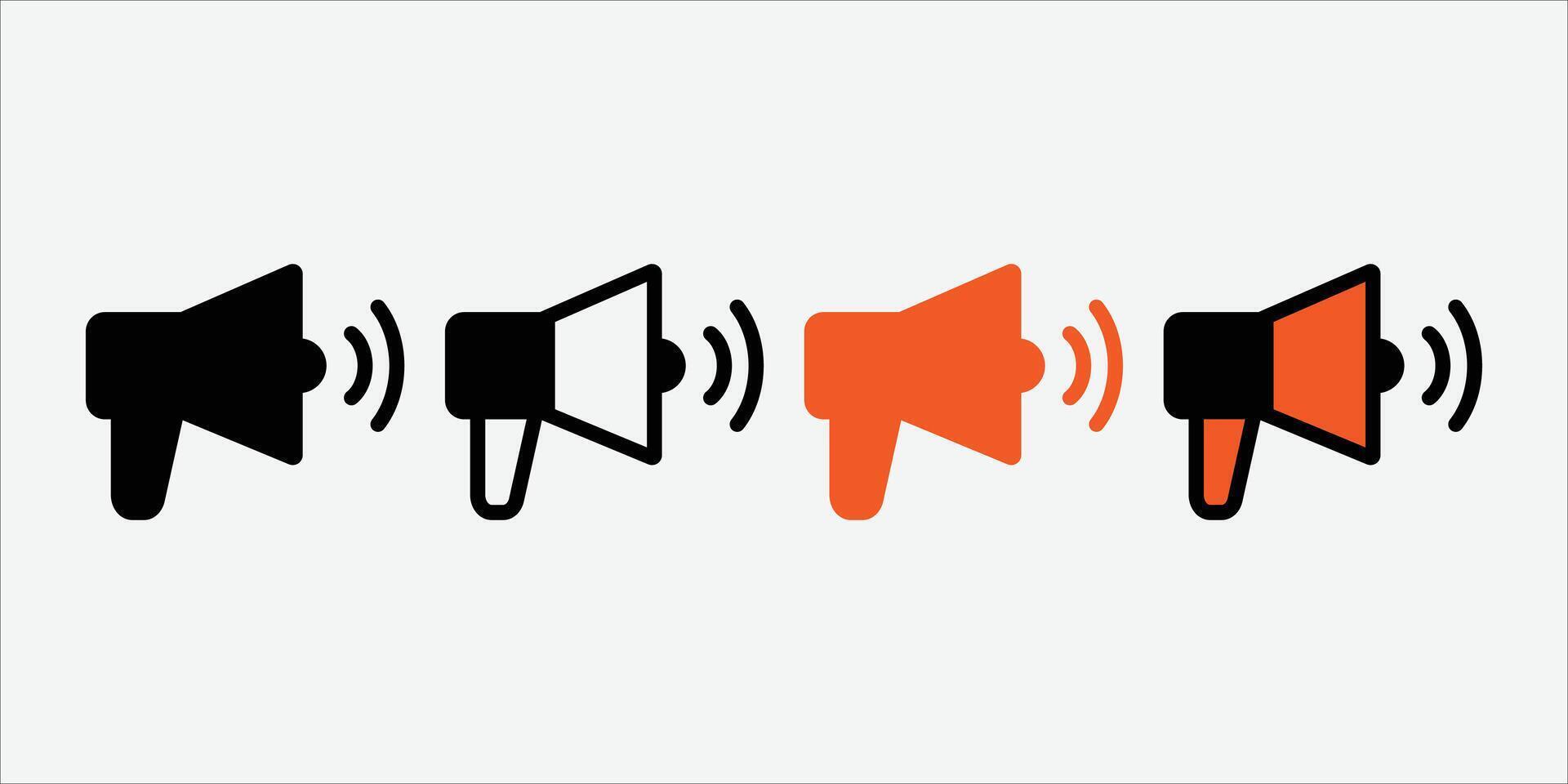 Megaphone Icon . Loudspeaker icon. Hand Announcement Speaker Icon. Shouting mike. vector