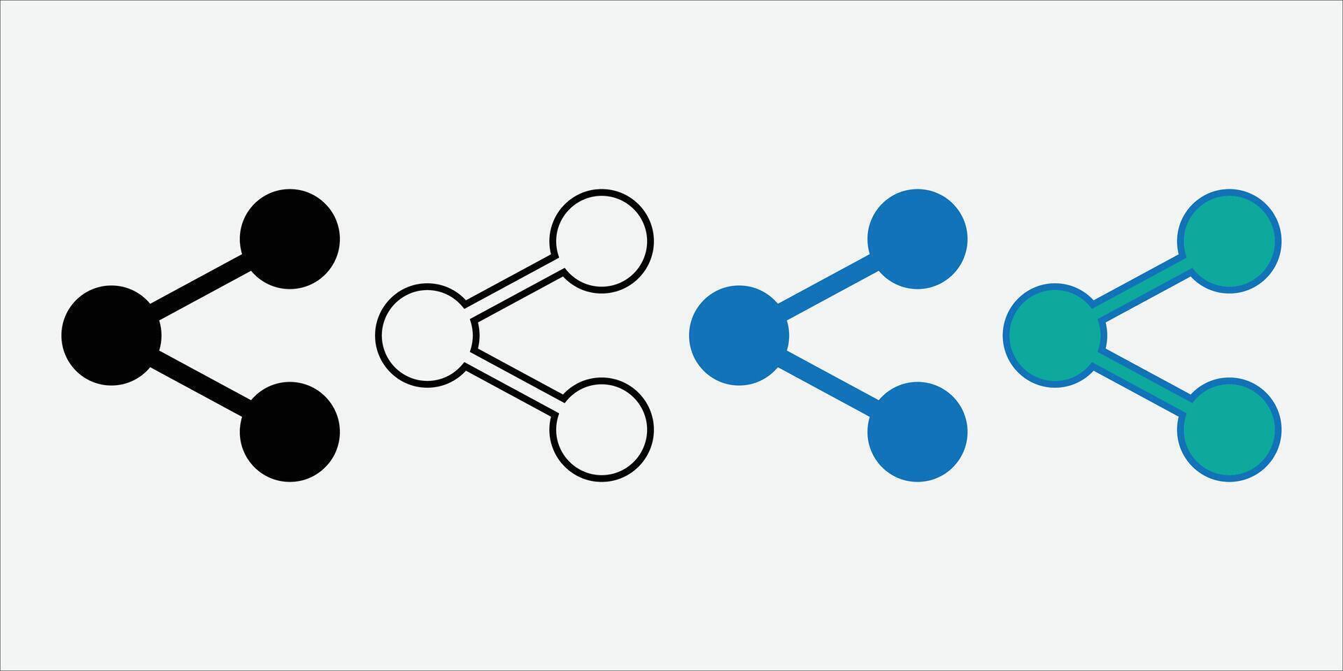 Share Icon . Link Icon Bundle. Share icon In White Background. vector
