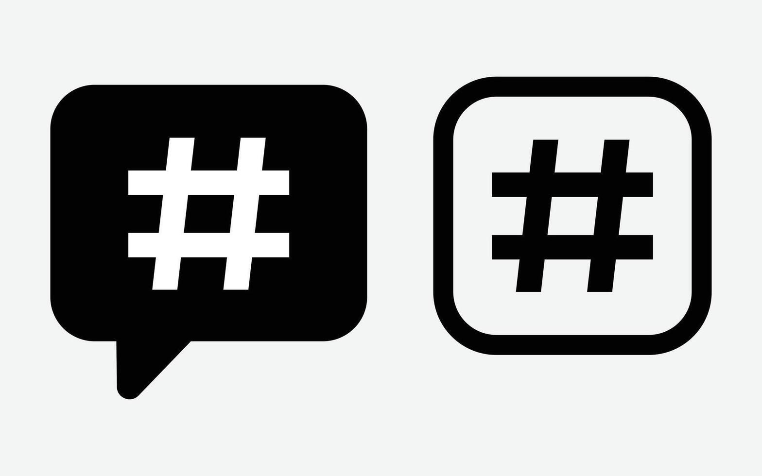 Hashtag Icon . Hashtag Symbol. vector