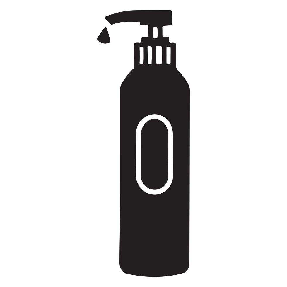 Pump Bottle Silhouette Illustration for Various Designs vector