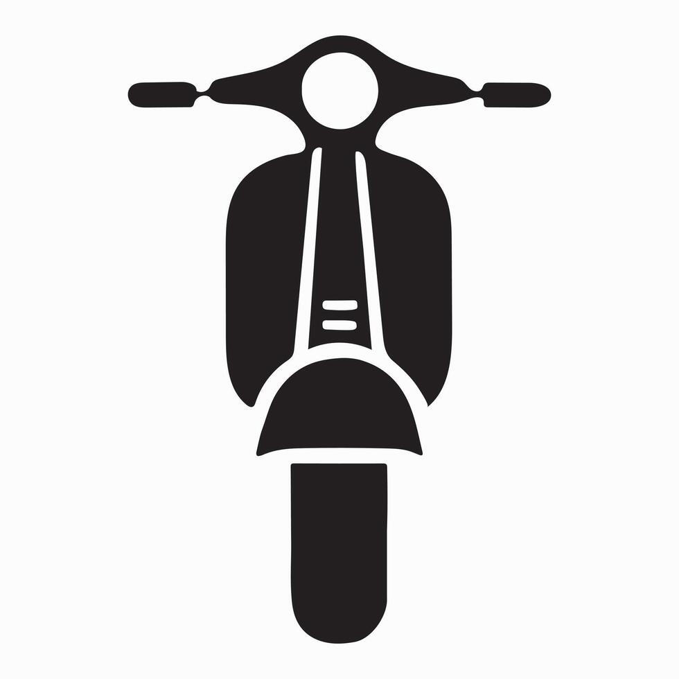 Classic Scooter Silhouette Illustration for Transportation vector