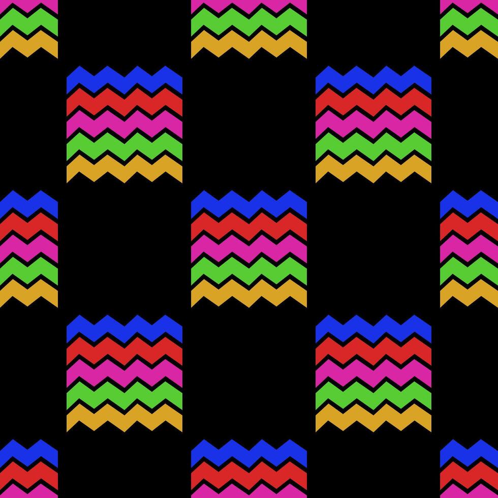 Colourful Wavy Line Shape Checkered Geometric Graphic Wallpaper Textile Wrapping Paper. vector
